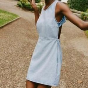Zara blue Denim cut out dress